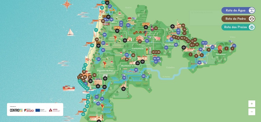 Rotas do património geológico (Rocha e Água) no território da Bairrada, Mondego e Atlântico