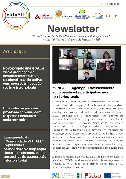 Newsletter do “VirtuALL – Ageing” – Envelhecimento ativo, saudável e participativo nos territórios rurais”