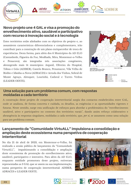 Newsletter do “VirtuALL – Ageing” – Envelhecimento ativo, saudável e participativo nos territórios rurais”
